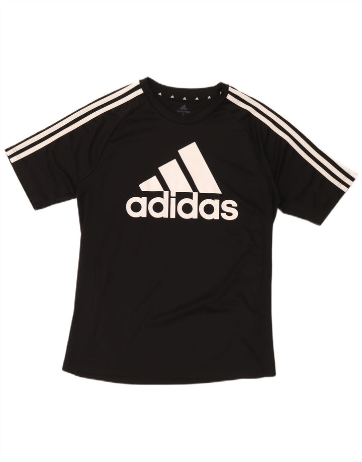 Adidas Hommes Aeroready Graphic T-Shirt Top Petit Noir Polyester