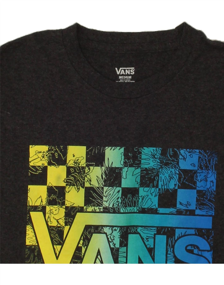VANS Womens Graphic T-Shirt Top UK 10 Small Grey Cotton Vintage Vans and Second-Hand Vans from Messina Hembry 