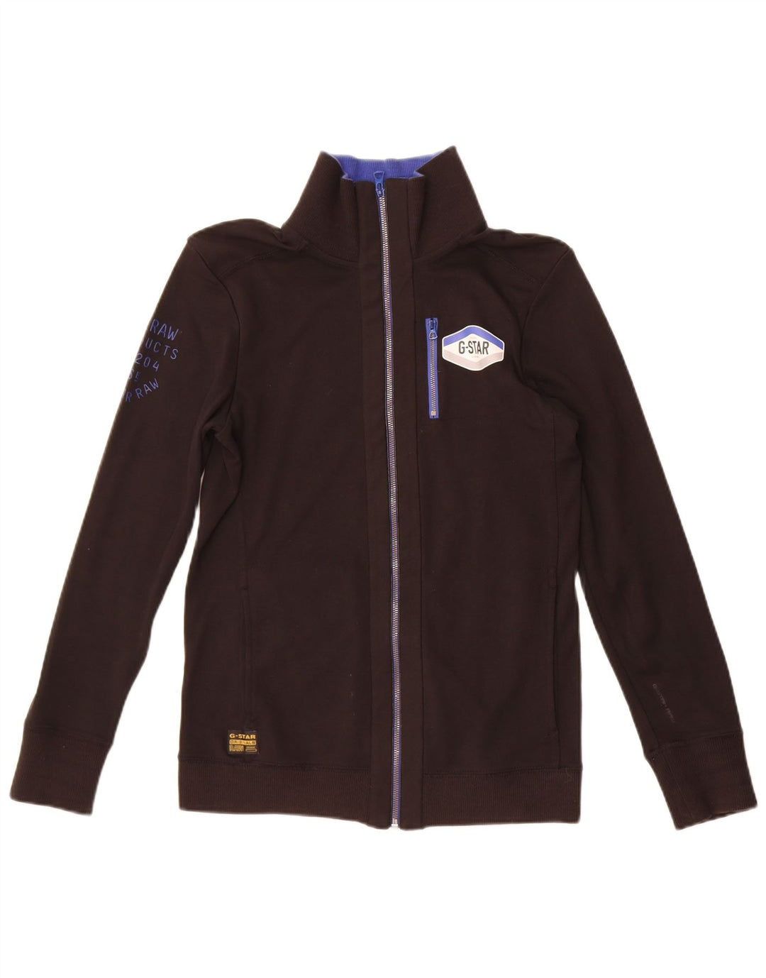 G-Star Veste de survêtement graphique pour femme UK 12 en coton noir moyen