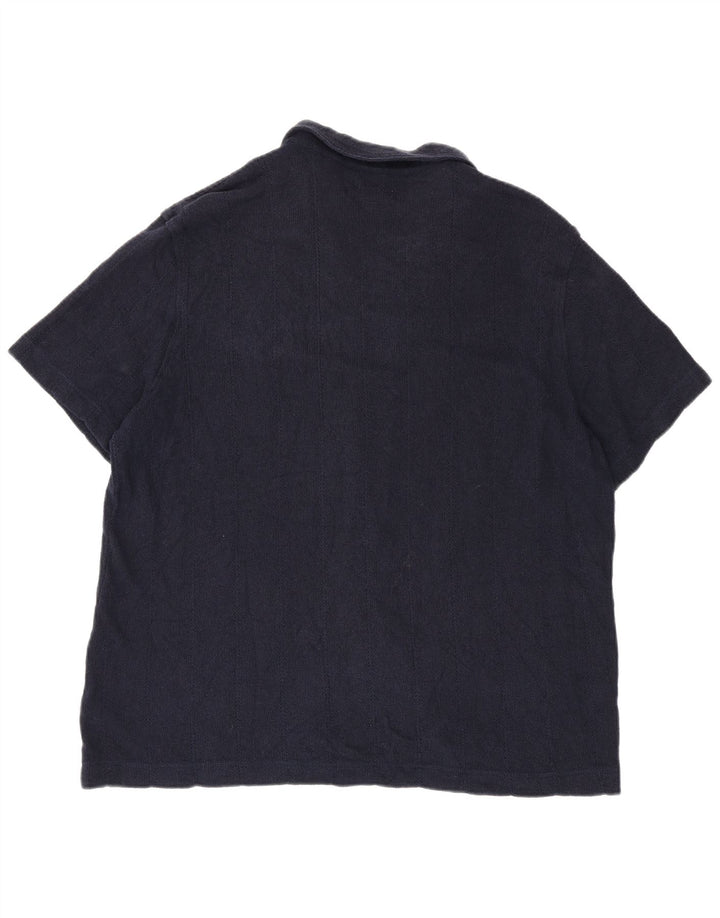 Marks & Spencer Chemise à manches courtes pour homme 2XL Bleu marine Coton