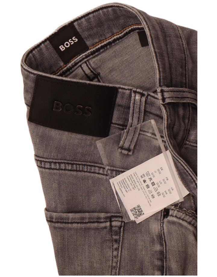 Hugo Boss Jean slim en coton gris moyen