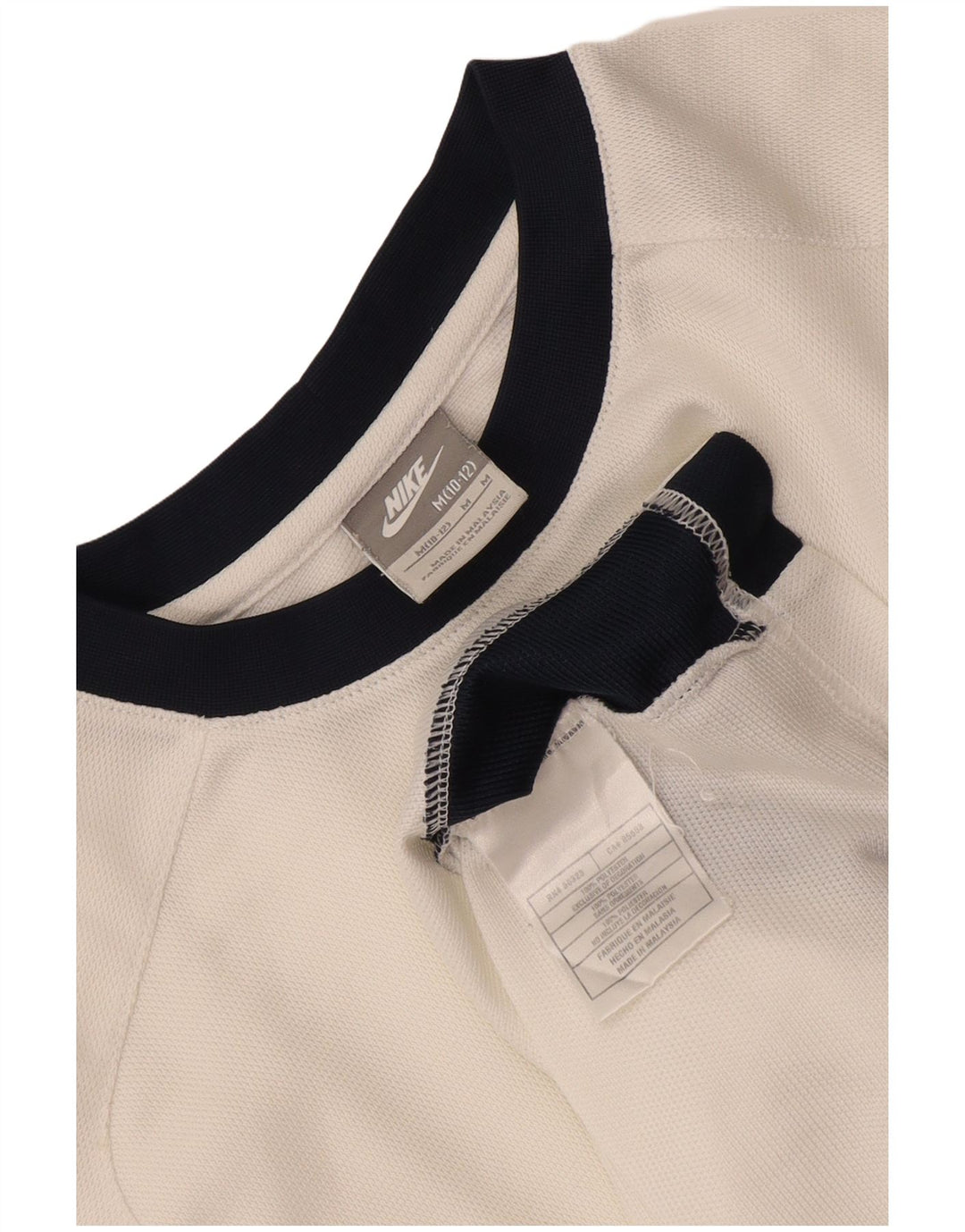 Nike T-shirt pour garçon 10-11 ans Blanc moyen Polyester colour block