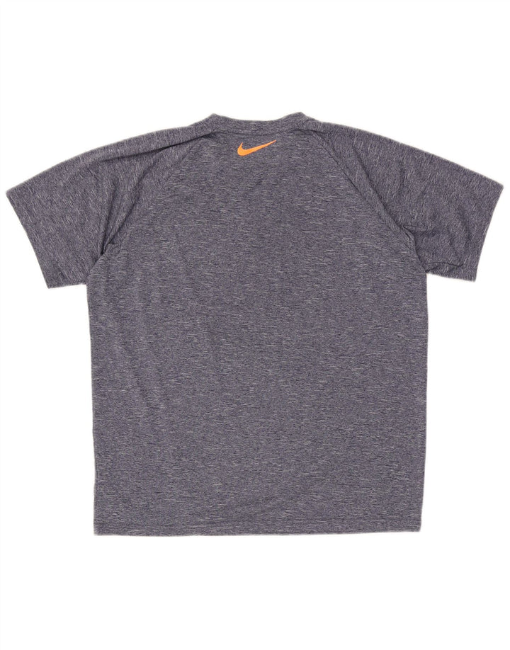 Nike Hommes Dri Fit Graphic T-Shirt Top Bleu Marine Moucheté