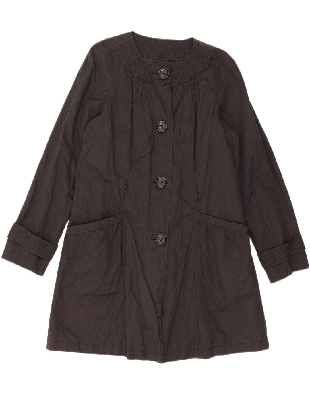 Marks & Spencer Trench-coat autographe pour femme UK 14 coton noir moyen