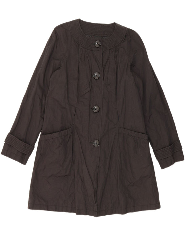 Marks & Spencer Trench-coat autographe pour femme UK 14 coton noir moyen