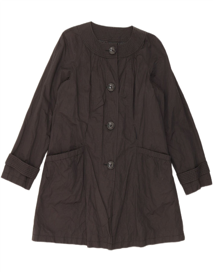 Marks & Spencer Trench-coat autographe pour femme UK 14 coton noir moyen