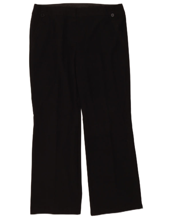 Marks & Spencer Pantalon décontracté régulier pour femme UK 16 Large W36 L31 Noir