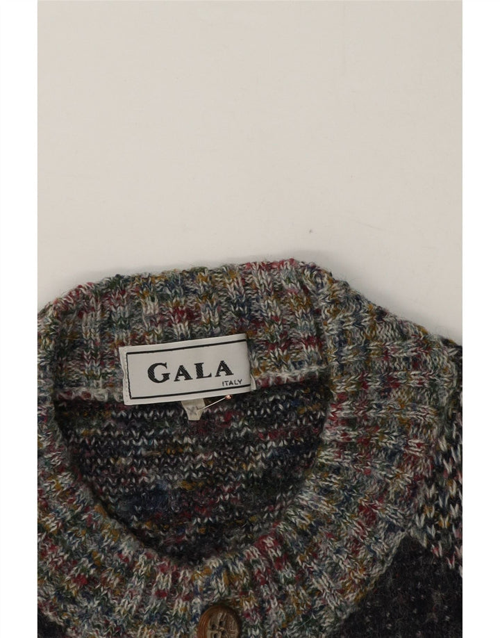 Gala Pull Cardigan Homme XL Gris Géométrique