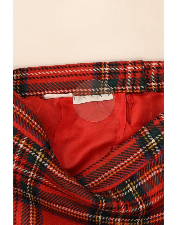 jupe crayon femme vintage W26 Petit Plaid Rouge