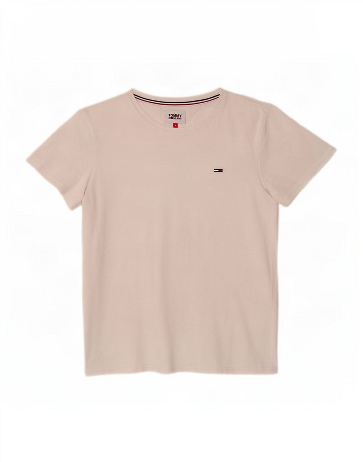 Tommy Hilfiger T-Shirt Femme Top UK 12 Coton Blanc Moyen