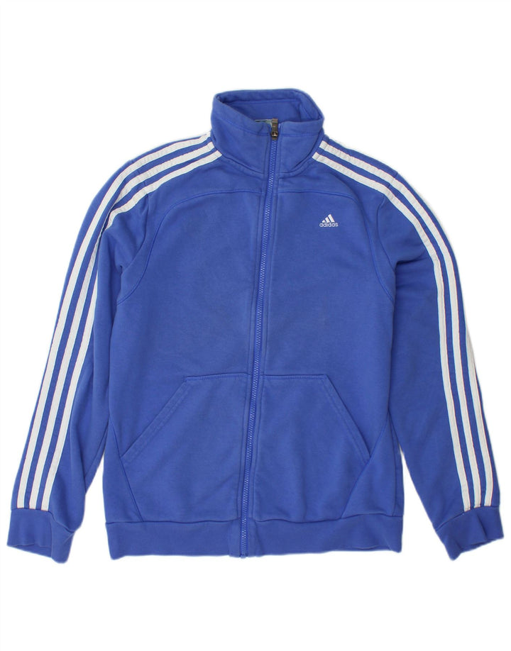ADIDAS Veste de survêtement Climalite pour femme UK 12/14 Bleu moyen en coton
