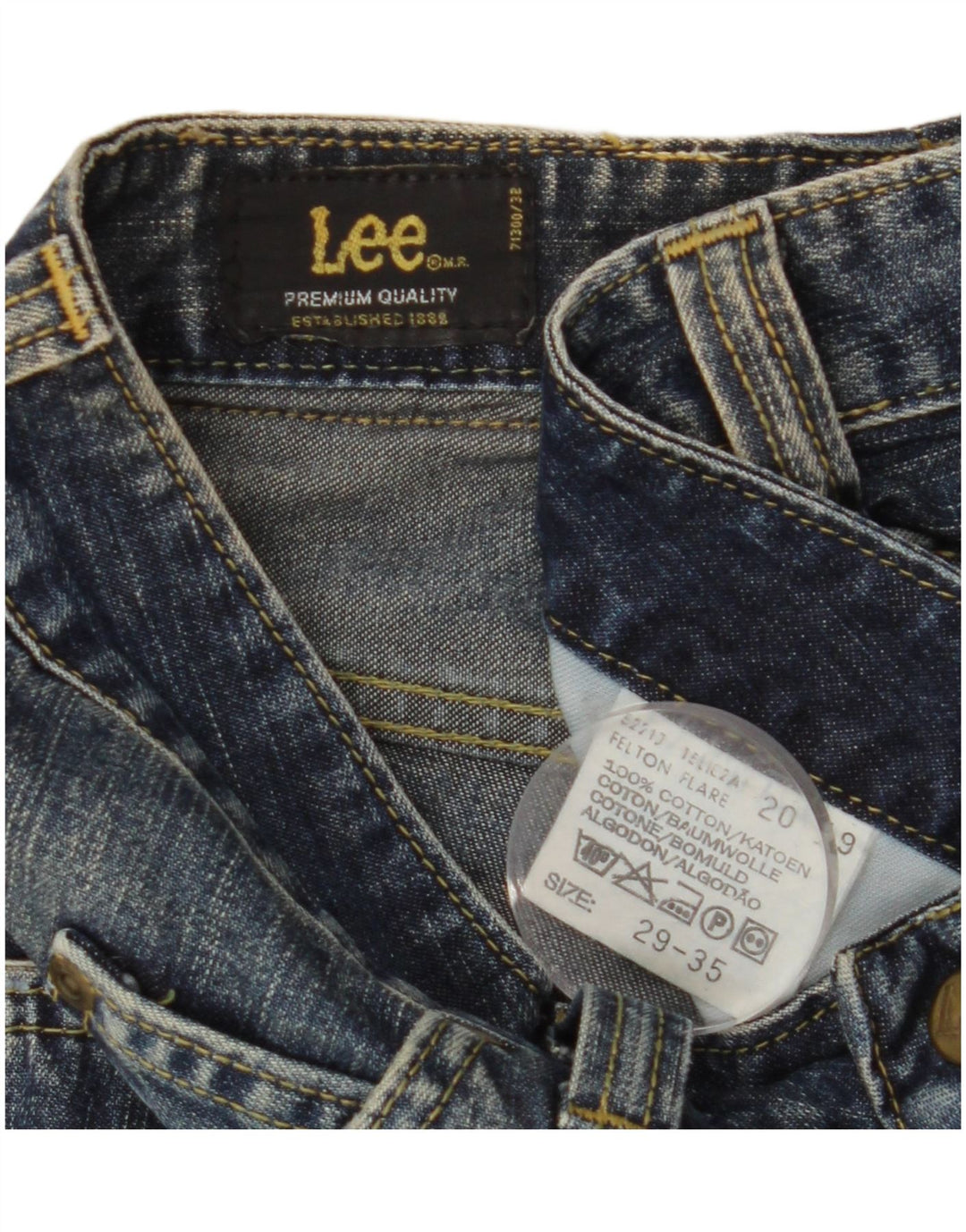 LEE Jean évasé Felton Femme W29 L29 Bleu Coton