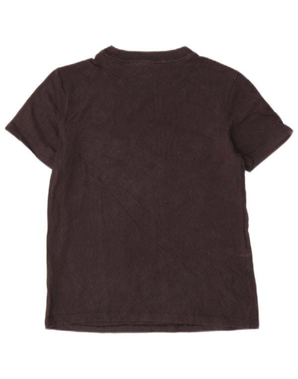 Adidas T-shirt graphique pour femme UK 8 Small Noir Coton