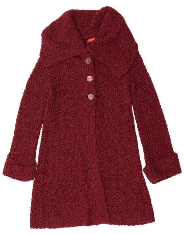 Monsoon Cardigan long pour femme UK 10 Petit Bordeaux