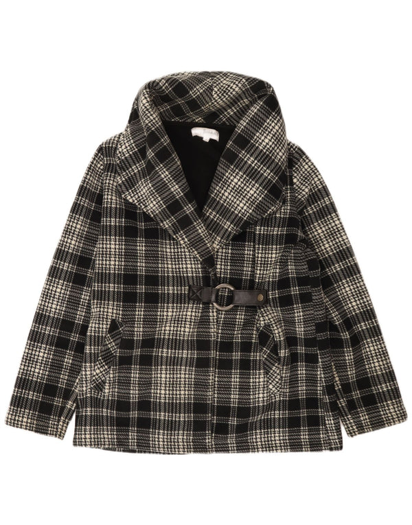 Barrage Veste coupe-vent polaire pour femme UK 14 Medium Noir Plaid Polyester