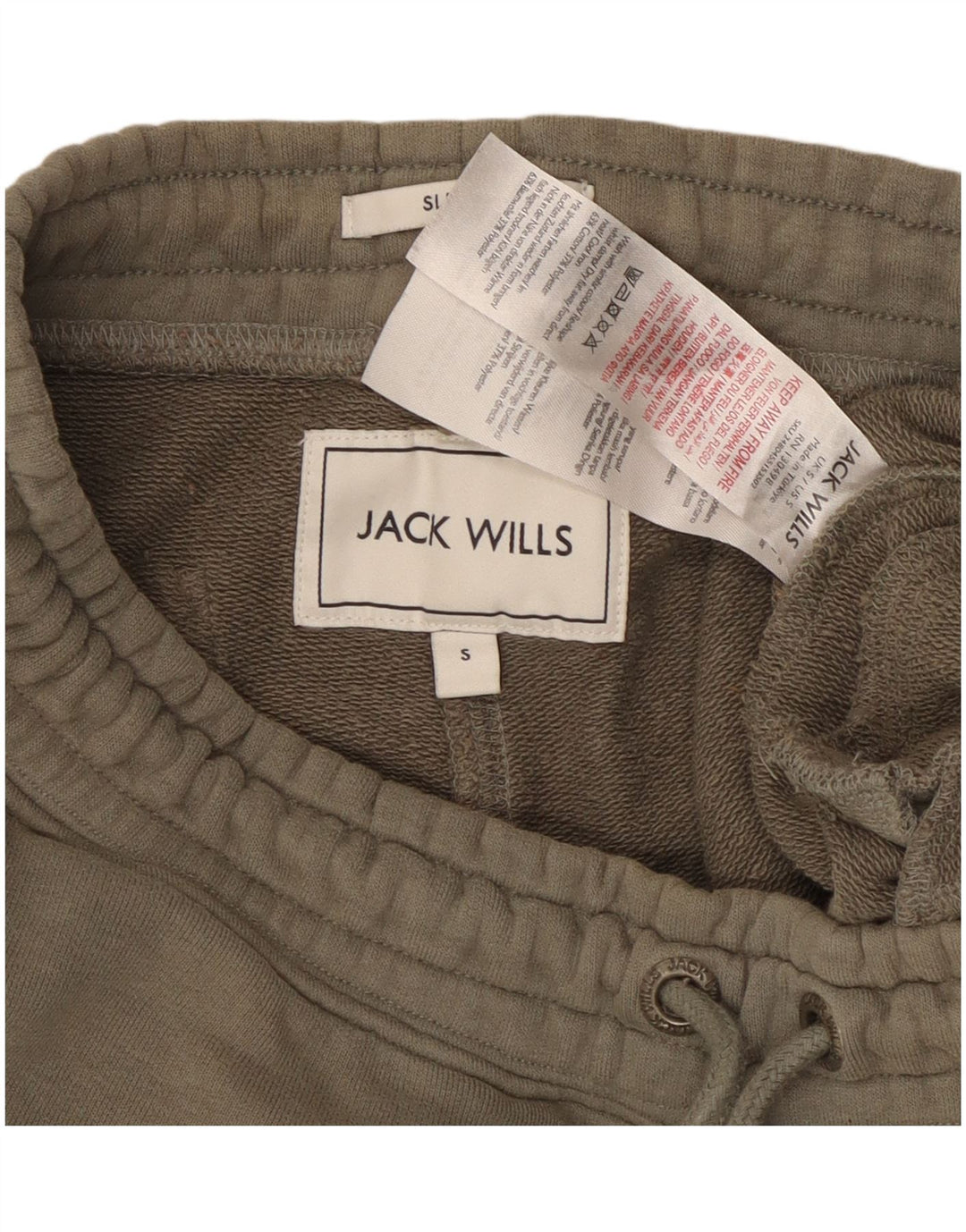 JACK WILLS Pantalon de survêtement slim graphique pour homme, jogging en coton kaki, petit