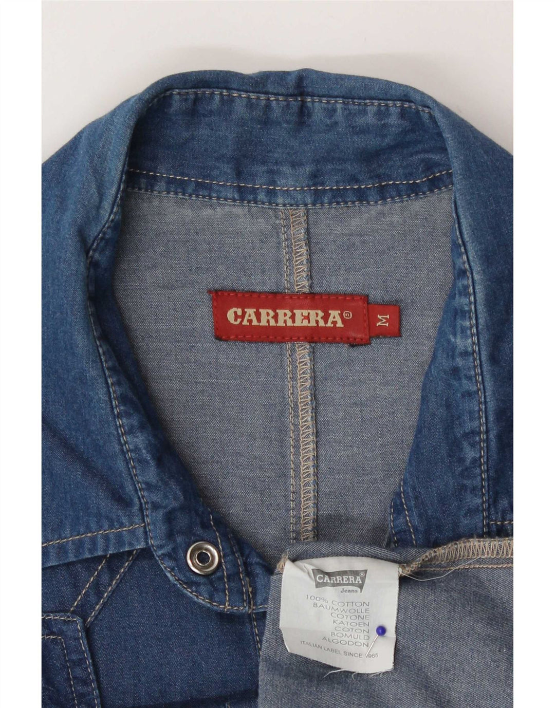 Carrera Chemise en jean pour femme UK 12 Bleu moyen Coton