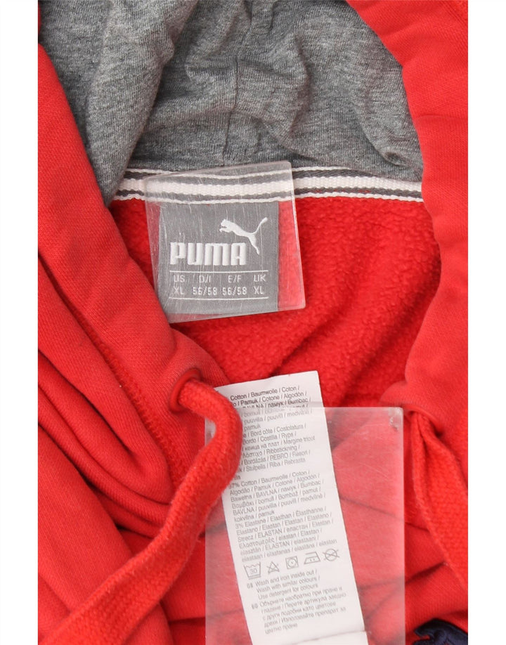 Puma Sweat à capuche pour homme XL Rouge Coton