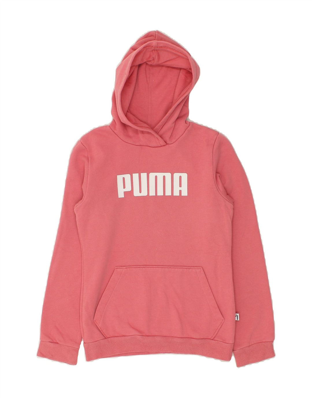PUMA Girls Graphic Hoodie Jumper 11-12 Years Pink Cotton | Vintage Puma | Thrift | Second-Hand Puma | Used Clothing | Messina Hembry 