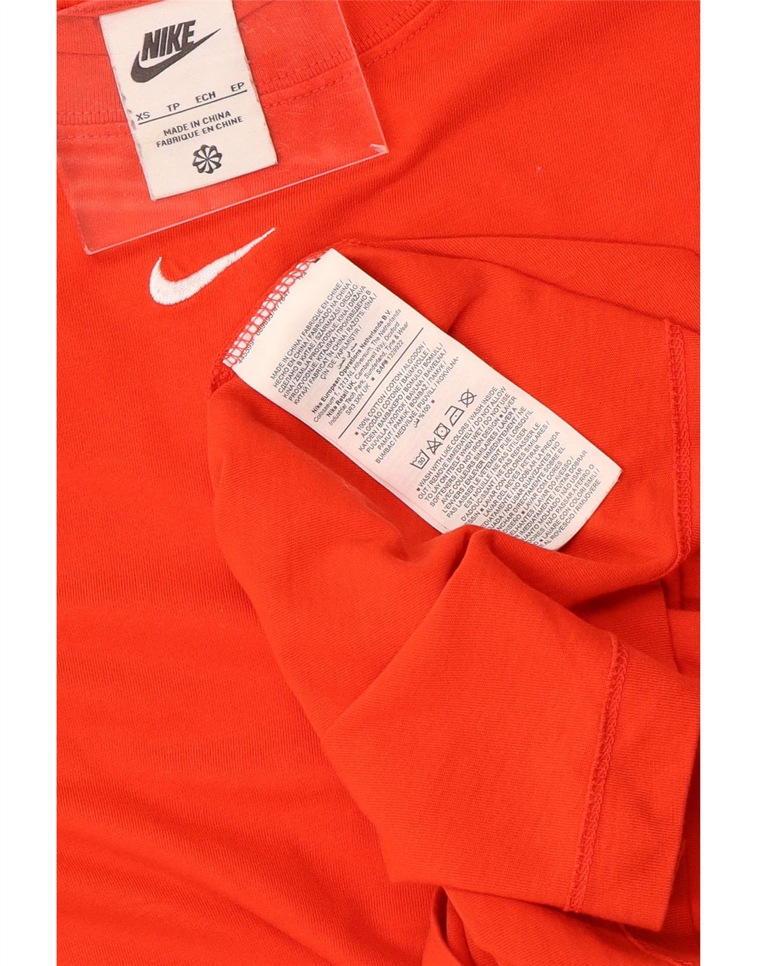 NIKE T-Shirt Homme Top XS Orange Coton