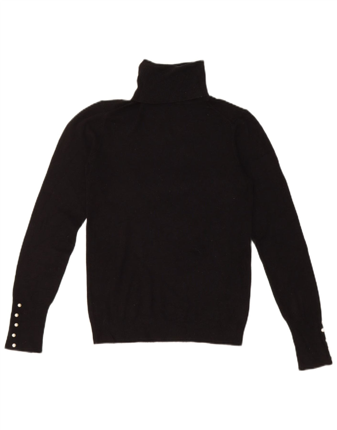 Zara Pull col roulé pour femme UK 8 Small Viscose Noir