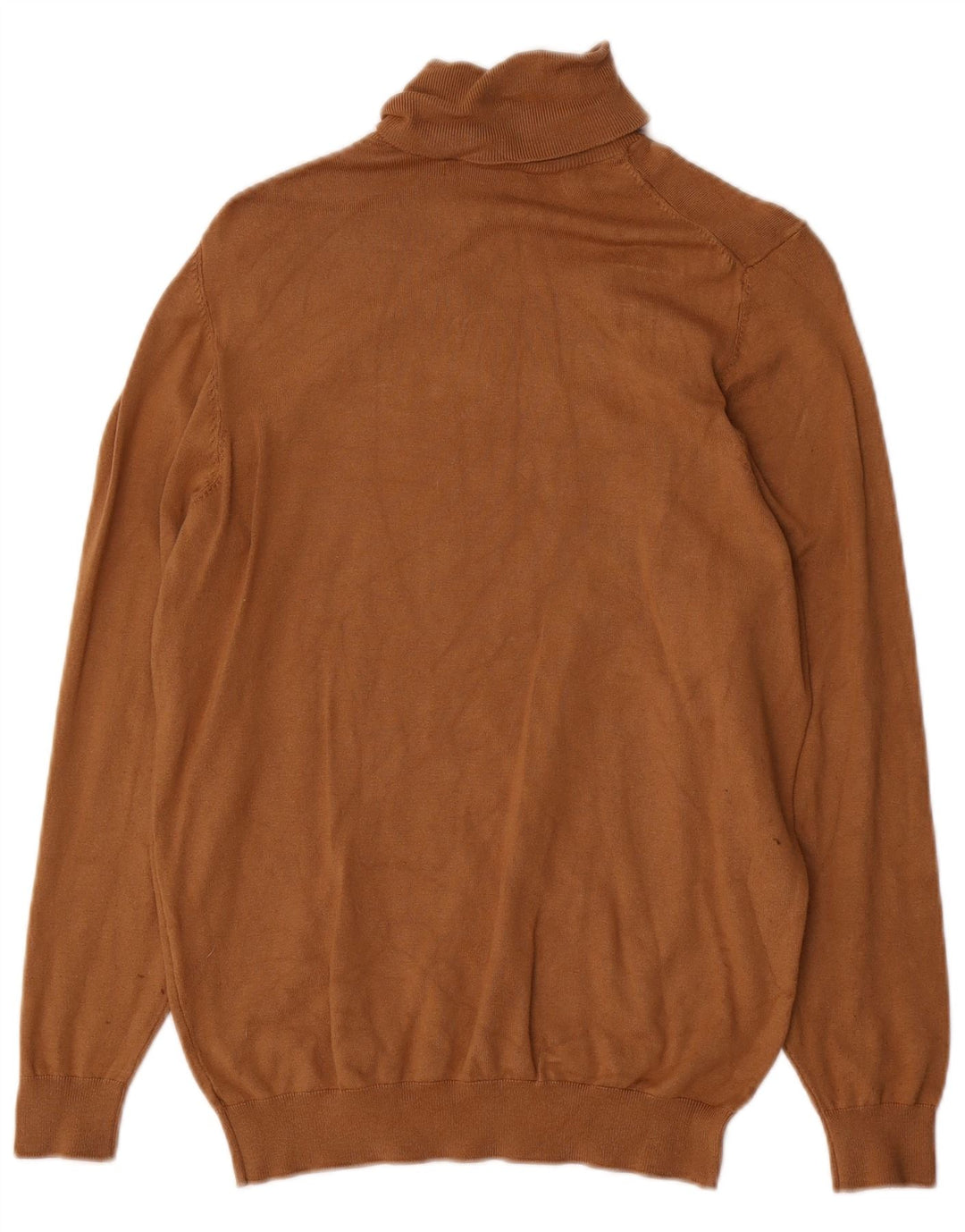 Zara Pull col roulé pour femme UK 10 Petite Viscose Marron