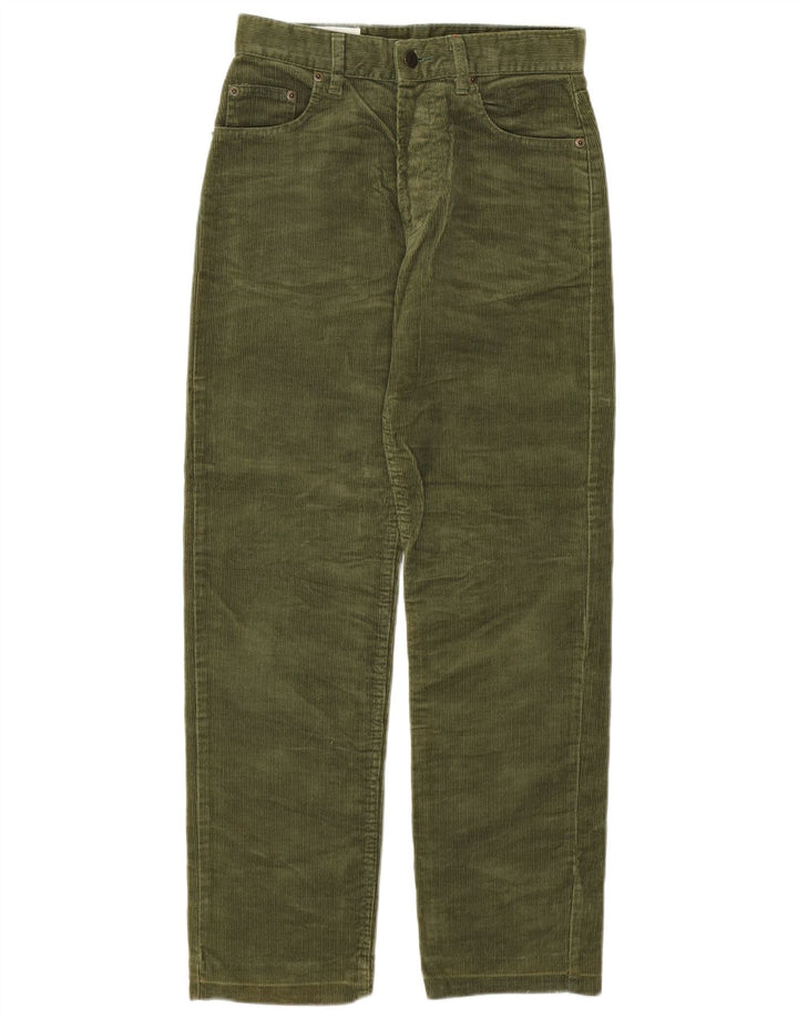 UNIFORM Pantalon Droit Femme Velours Côtelé W29 L28 Coton Kaki