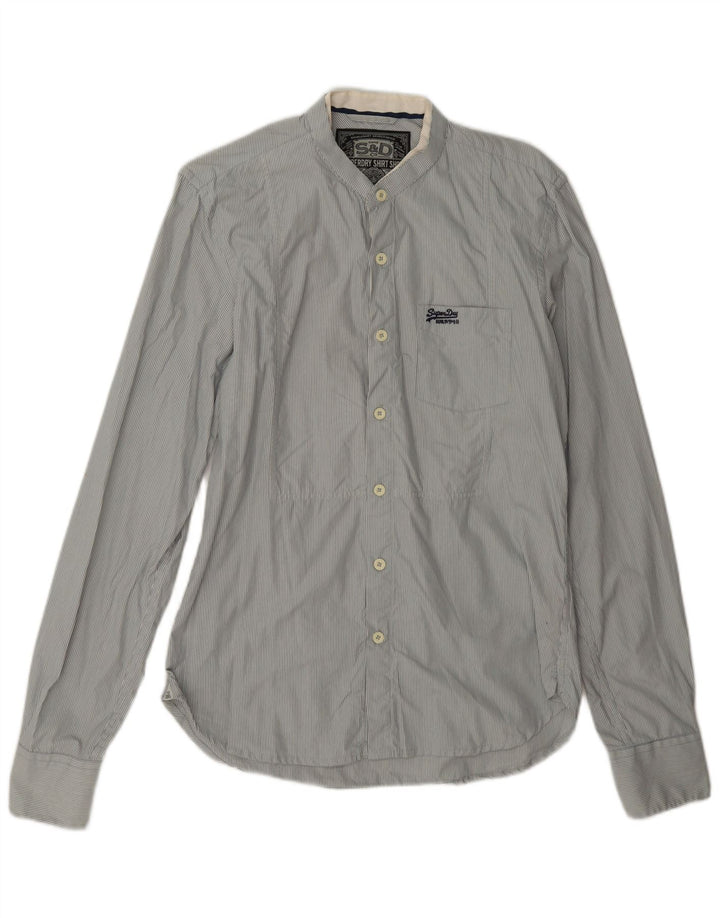 Superdry Chemise Homme Gris Moyen Pinstripe Cotton