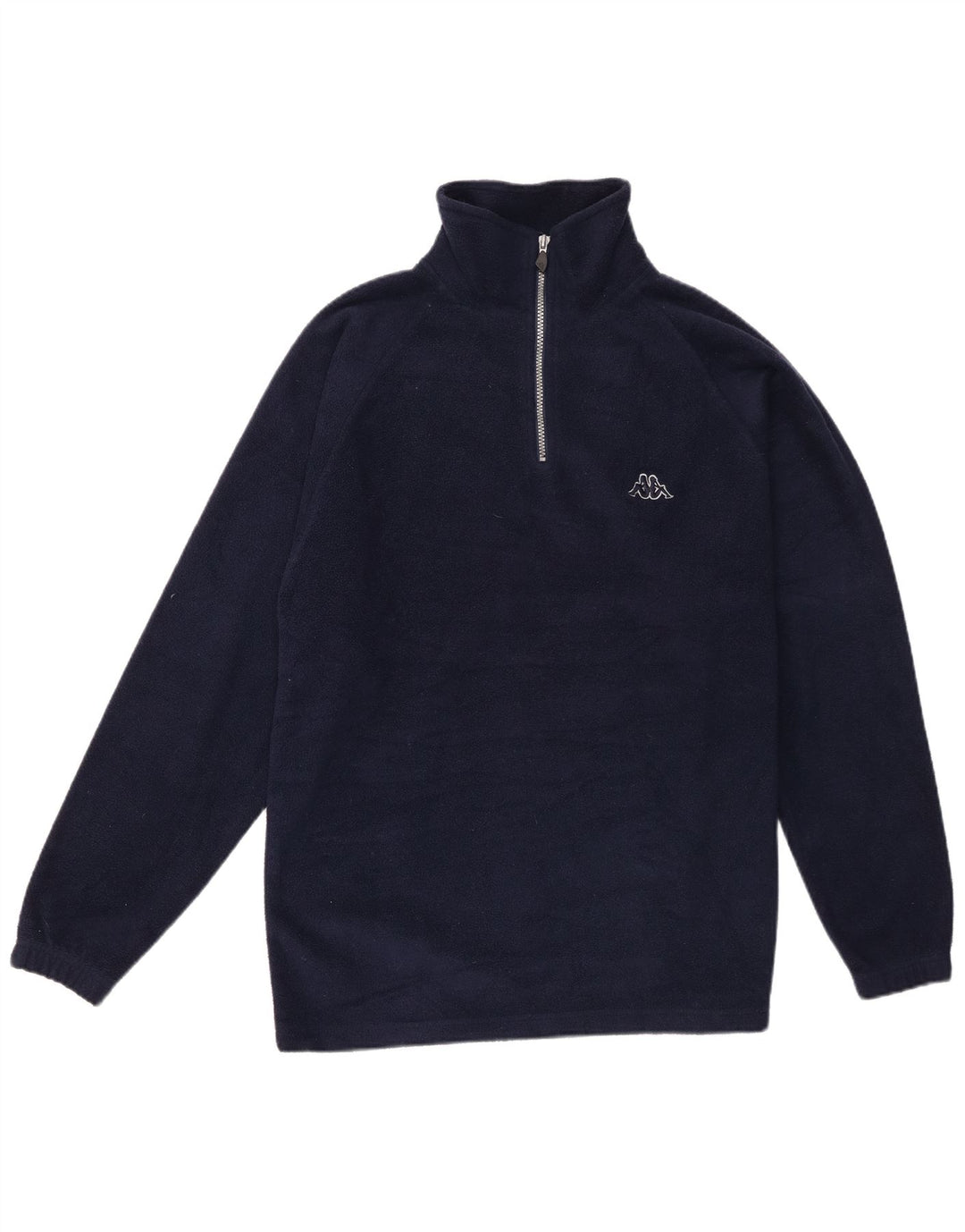 Kappa Pull polaire à col zippé pour homme, petit, bleu marine, polyester