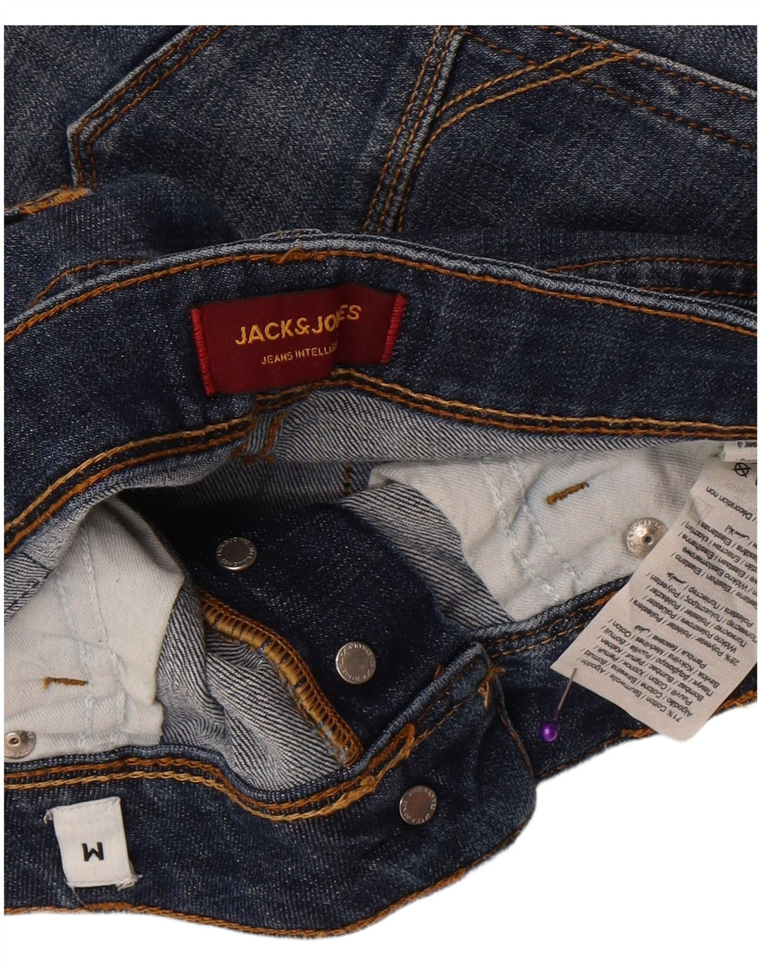 Jack & Jones Short en Jean Homme Medium W32 Bleu Coton