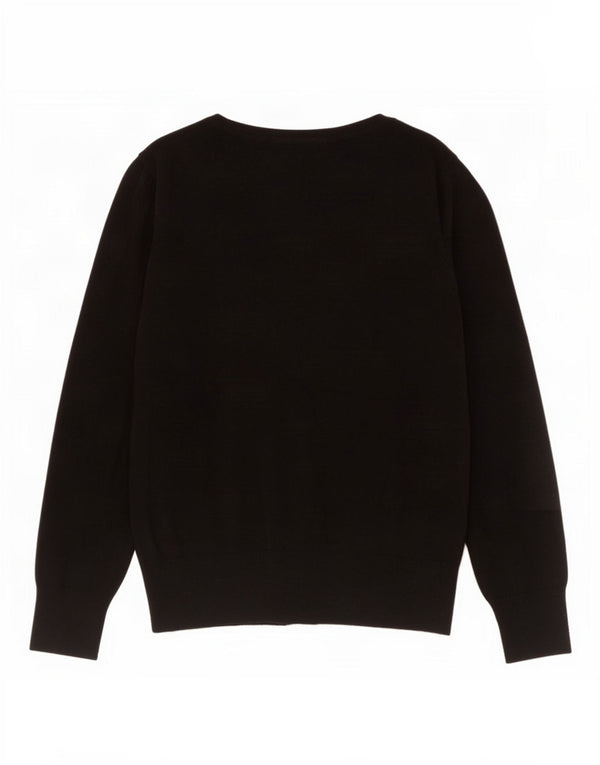 Marks & Spencer Pull Cardigan pour Femme UK 10 Petit Noir