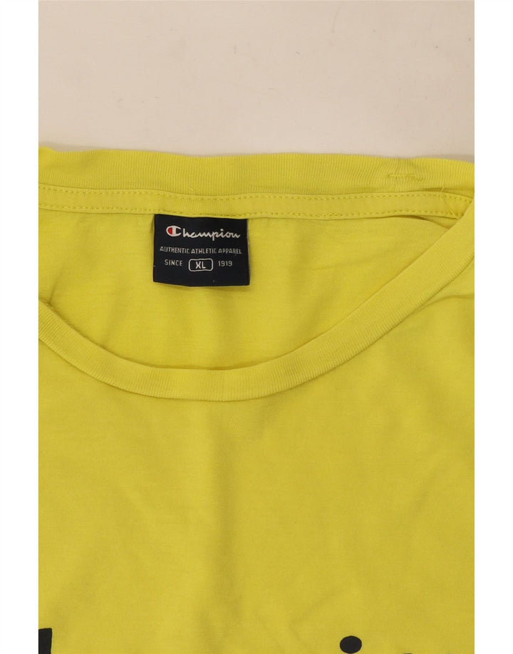 Champion T-Shirt Graphique Homme XL Jaune