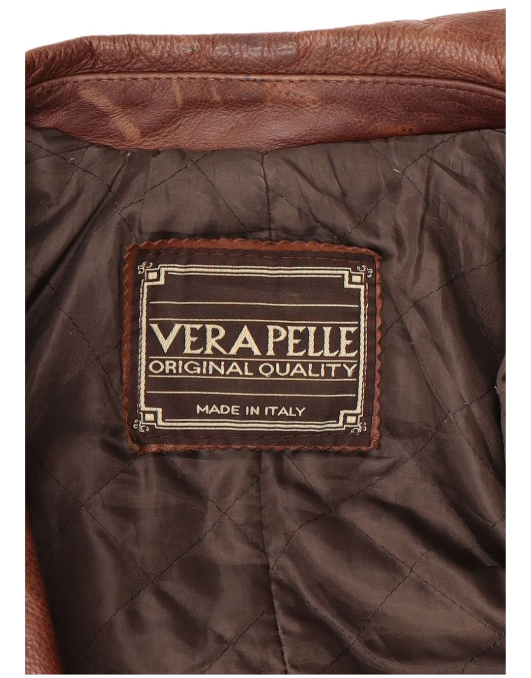 veste en cuir homme vintage UK 38 Cuir brun moyen