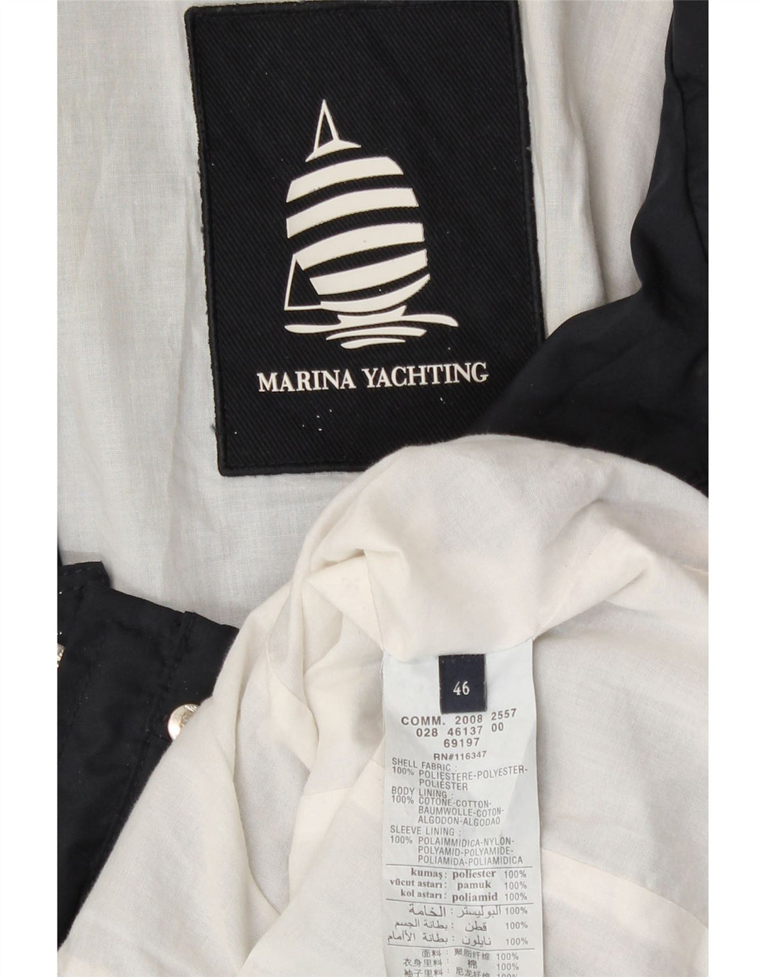 Marina Yachting Veste utilitaire à capuche pour femme IT 46 Large Bleu marine