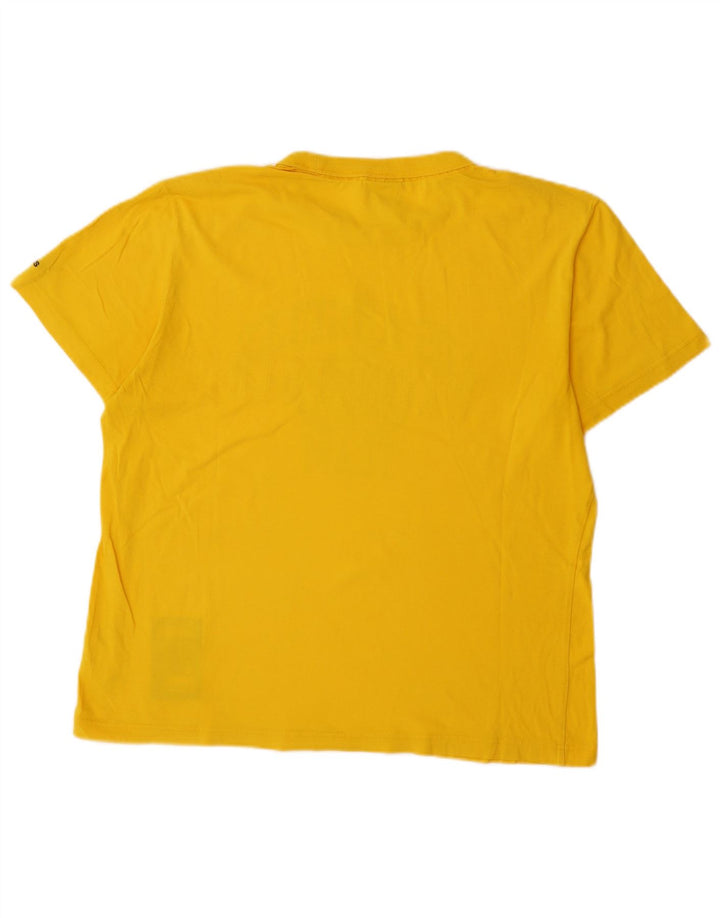 ADIDAS T-shirt graphique pour hommes, grand, jaune, coton