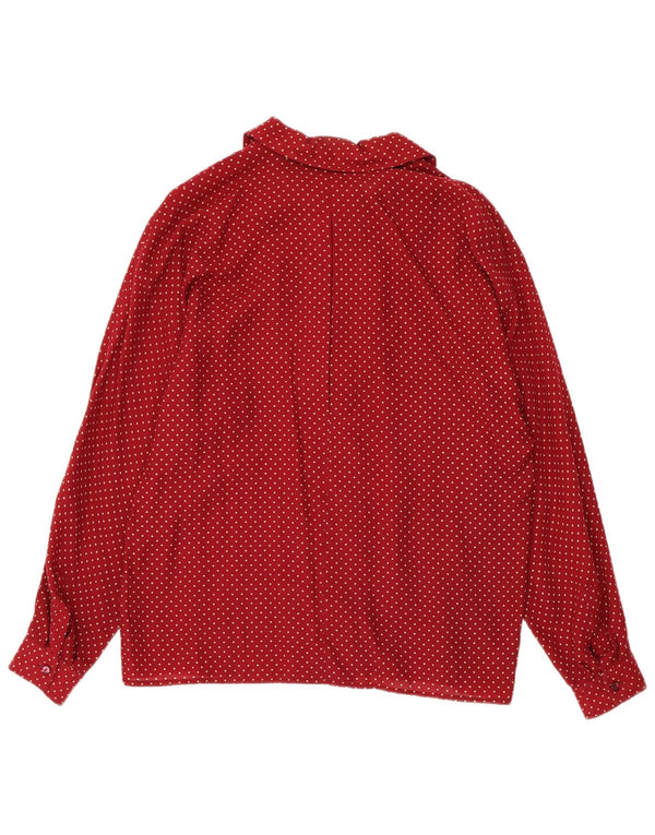 Nazareno Gabrielli Chemise Pull Femme IT 46 Grande Laine À Pois Rouge