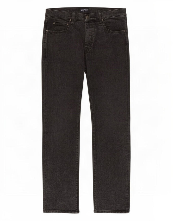 Armani Femme Jean Droit W32 L33 Gris Coton