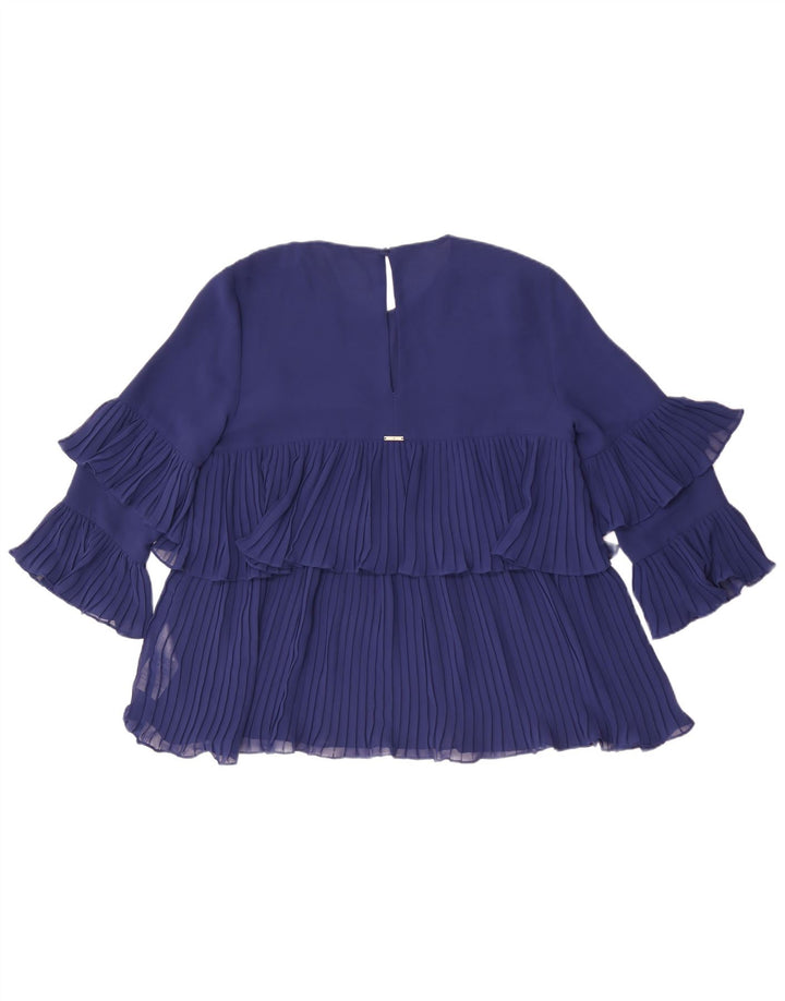 Liu Jo Femme Chemisier à Manches 3/4 Top IT 46 Large Bleu Marine Polyester