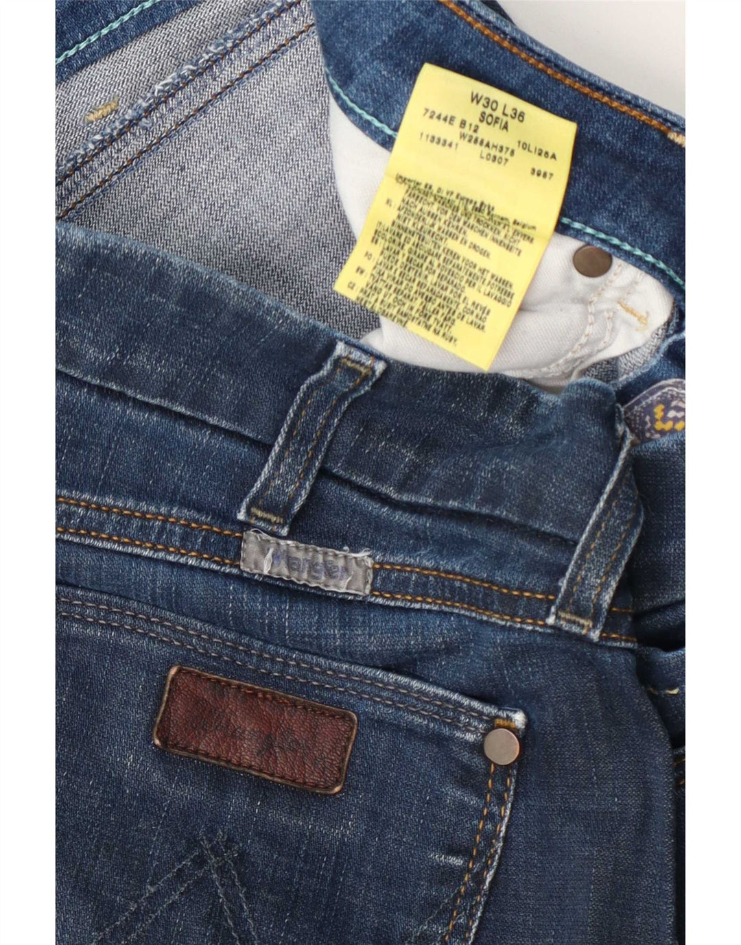 Wrangler Jean Droit Sofia Femme W30 L36 Bleu Coton