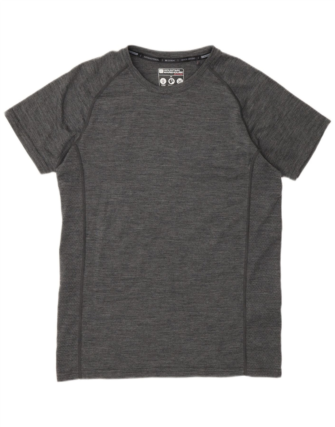 Mountain Warehouse T-Shirt Homme Gris Moyen Moucheté Laine Mérinos