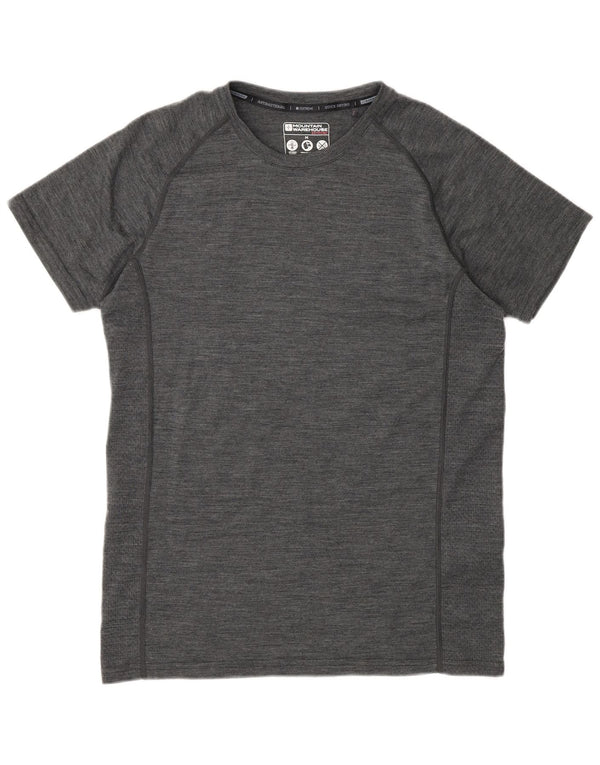 Mountain Warehouse T-Shirt Homme Gris Moyen Moucheté Laine Mérinos