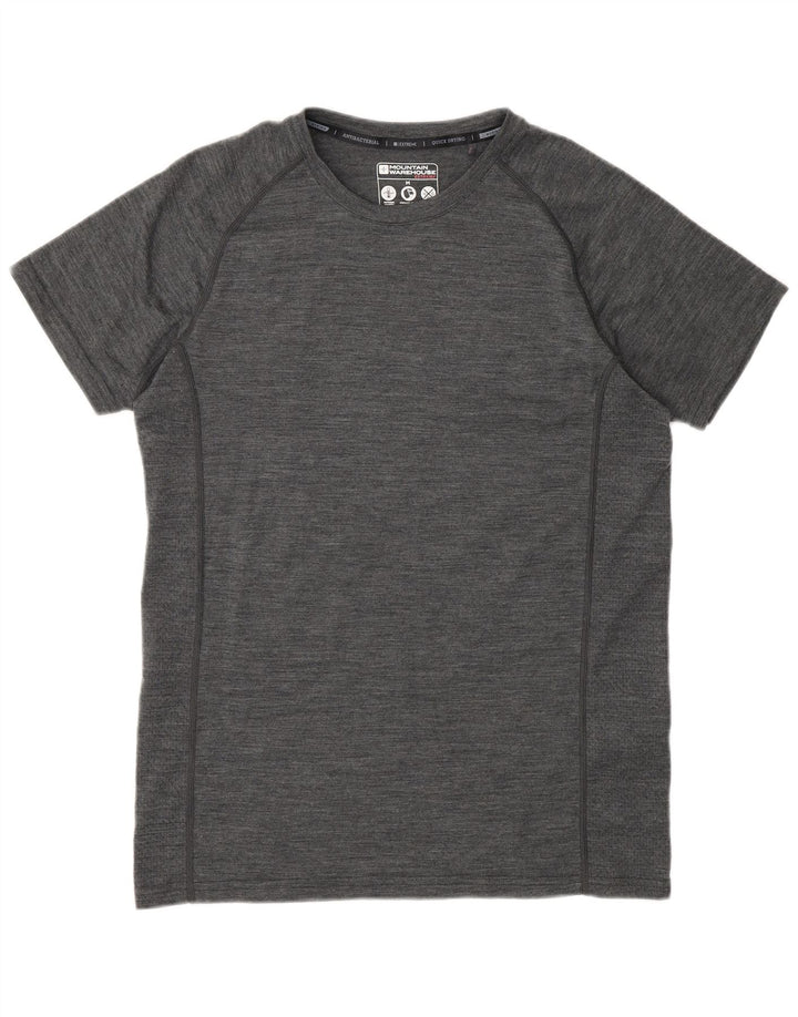 Mountain Warehouse T-Shirt Homme Gris Moyen Moucheté Laine Mérinos