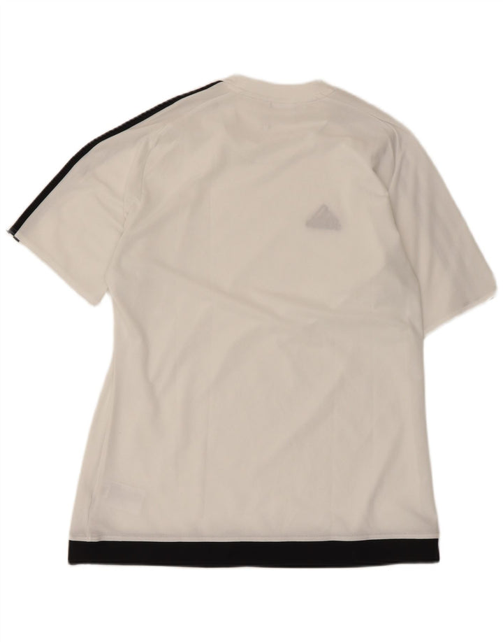 Adidas Hommes Climalite T-Shirt Haut Moyen Blanc Colorblock Polyester