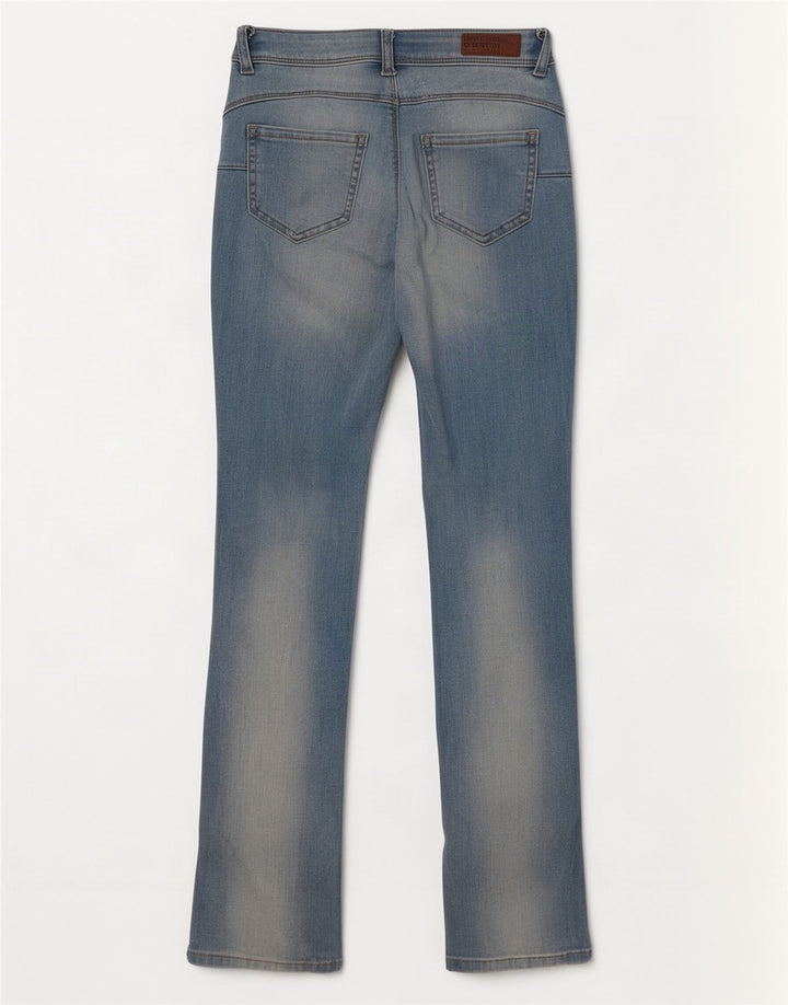 Benetton Jean bootcut slim effet vieilli pour femme W26 L31 Bleu