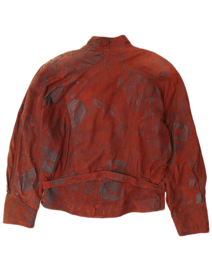 Maddox Veste en cuir surdimensionnée pour femme EU 40 Cuir bordeaux moyen