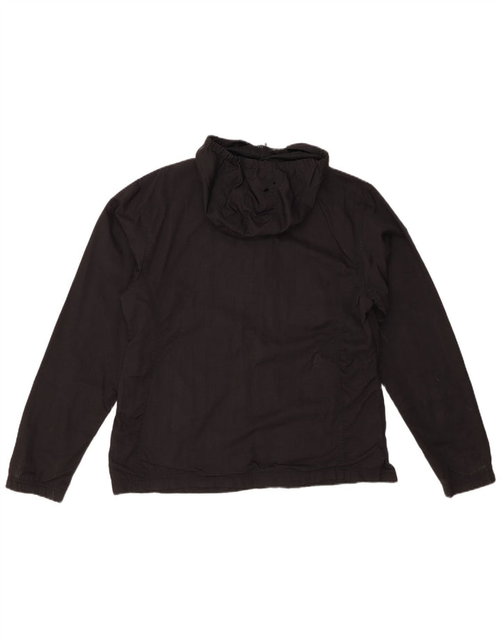 PUMA Veste Anorak à capuche pour femme UK 14 Large Noir Nylon