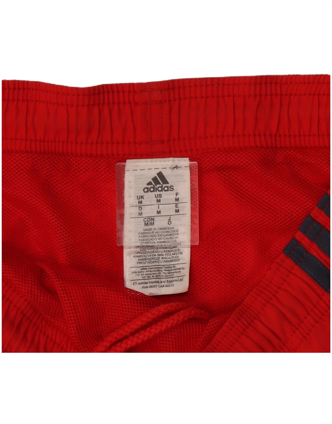 Adidas Short de bain homme rouge moyen polyester