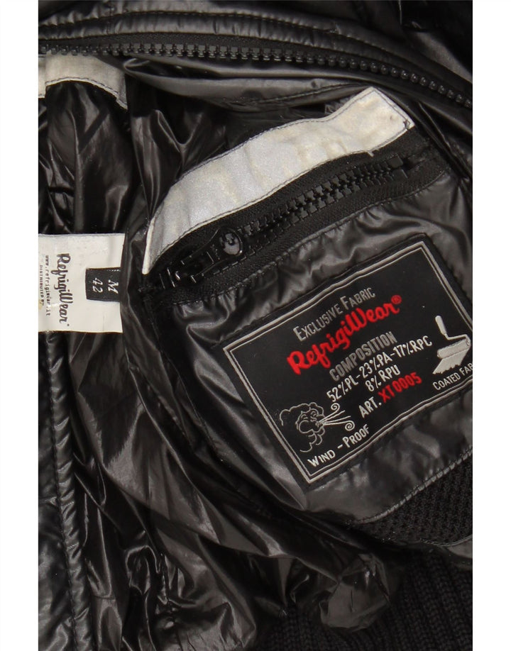 REFRIGIWEAR Veste matelassée à capuche pour femme IT 42 Medium Noir Polyamide