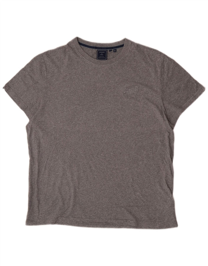 Superdry T-Shirt Femme Top 2XL Gris Coton