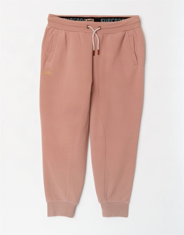 Superdry Pantalon De Survêtement Joggers UK 16 Large Rose Coton Femme